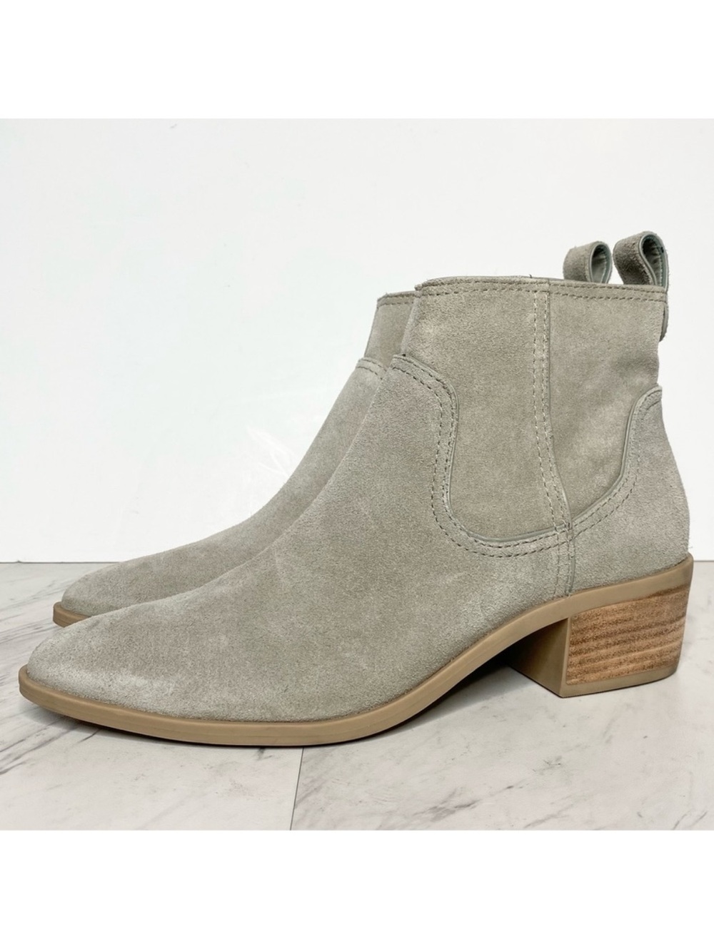 Dolce Vita Able Gray Suede Bootie 7